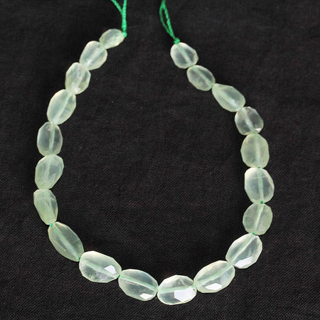 Prehnite 5x7-8x10mm Faceted Oval 8-Inch