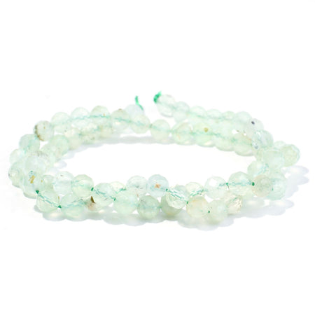 Prehnite 6mm Round Faceted A Grade - 15-16 Inch - Goody Beads