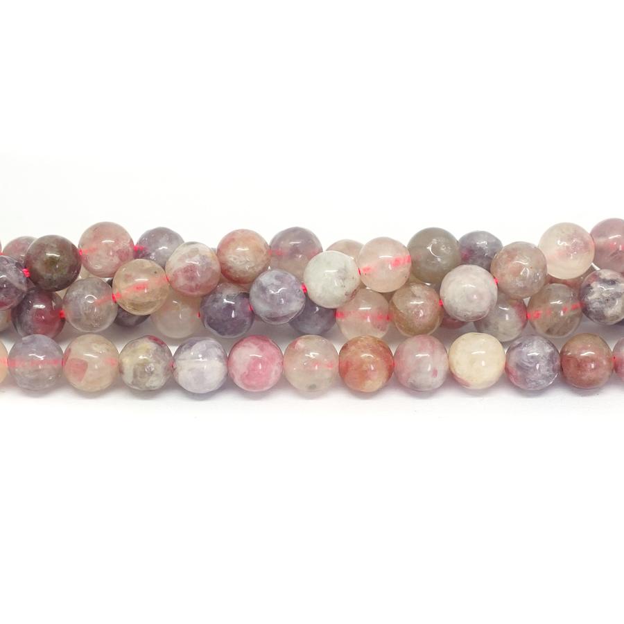 Pink Tourmaline w/ Pink Lepidolite 6mm Round 15-16 Inch