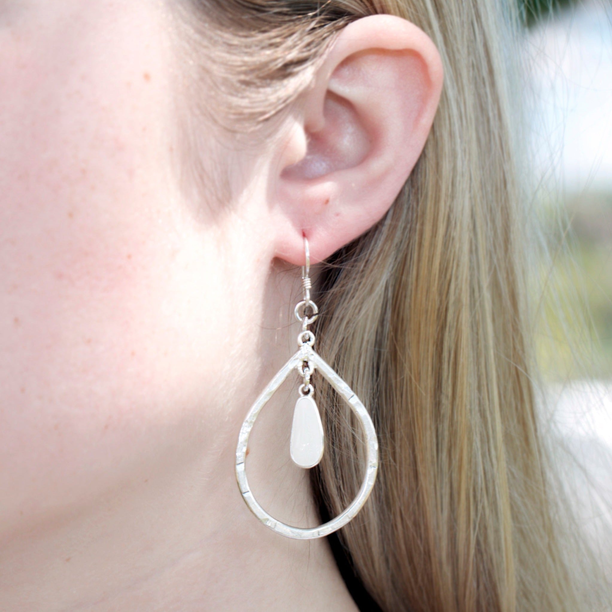 DIY Double Delight Teardrop Charm Earrings - Silver - Goody Beads