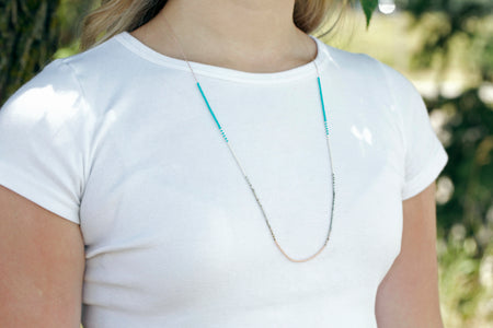 DIY Miyuki Delica Colorblock Necklace with Griffin Cord - Goody Beads