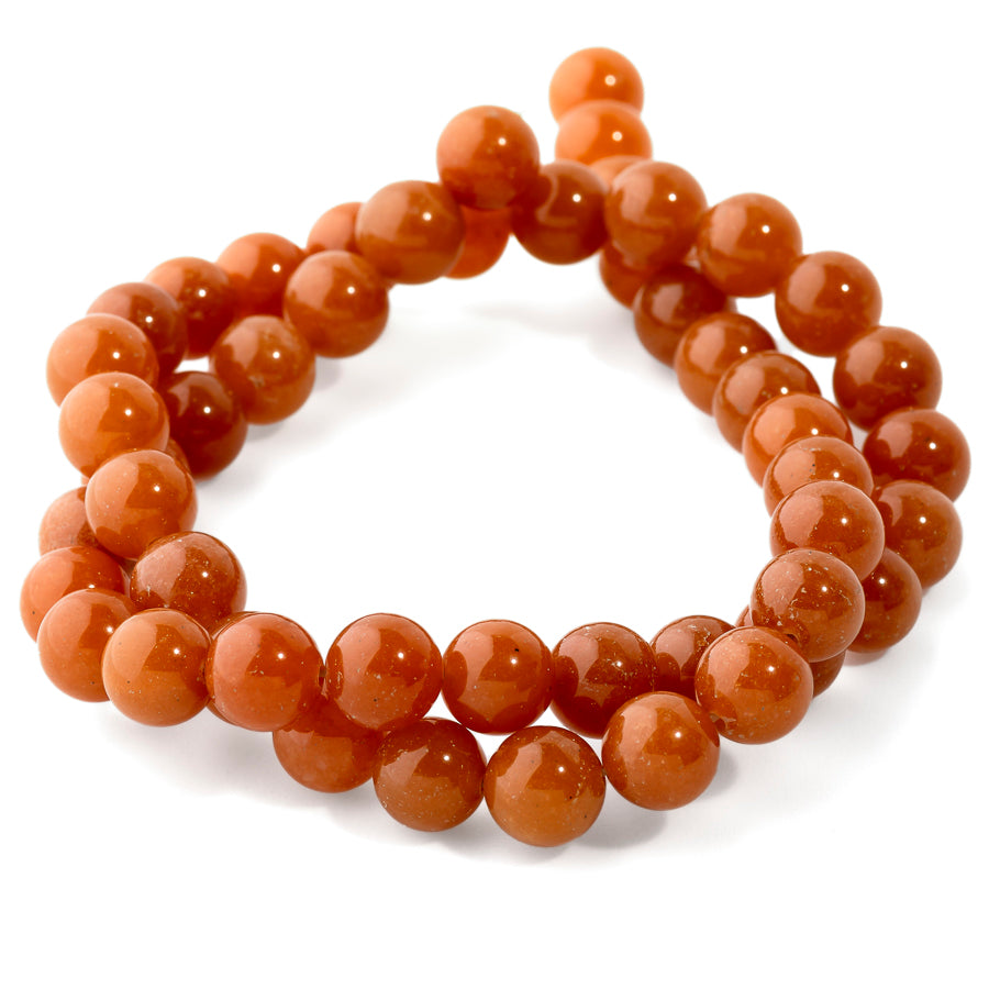 Red Aventurine 8mm Round - 15-16 Inch