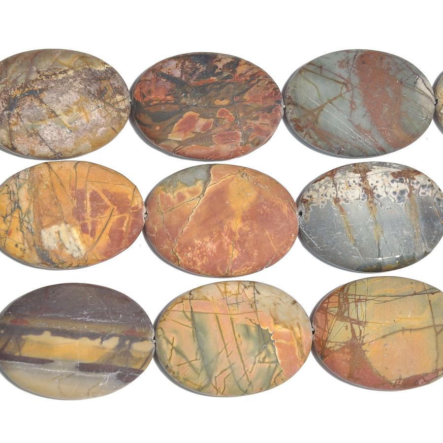 MATTE Red Creek Jasper 30x40 Oval