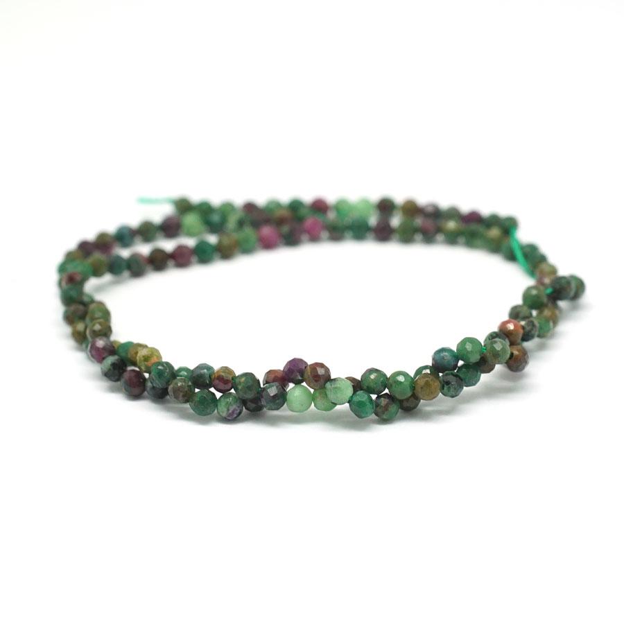 Ruby Fuchsite Faceted 3mm Round - 15-16 Inch