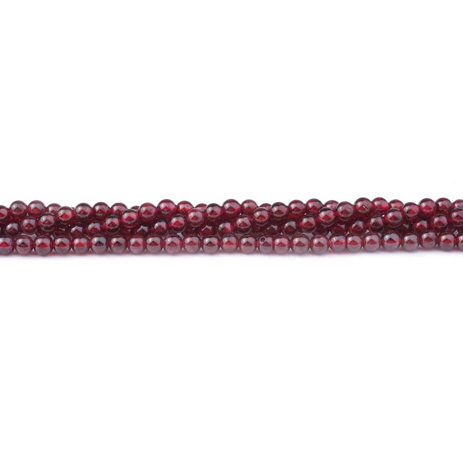 Red Garnet 3mm Natural Round A-Grade - 15-16 Inch