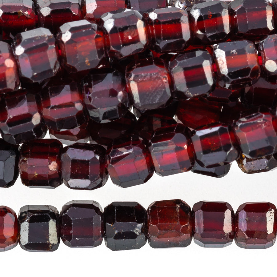 Red Garnet 4mm Cube Table Cut - 15-16 Inch