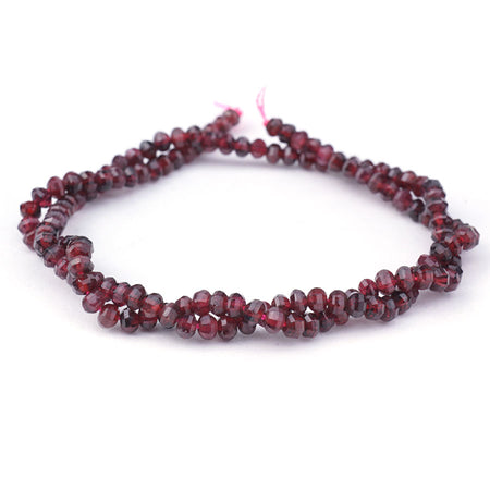 Red Garnet 4mm Lantern Faceted - 15-16 Inch - Goody Beads