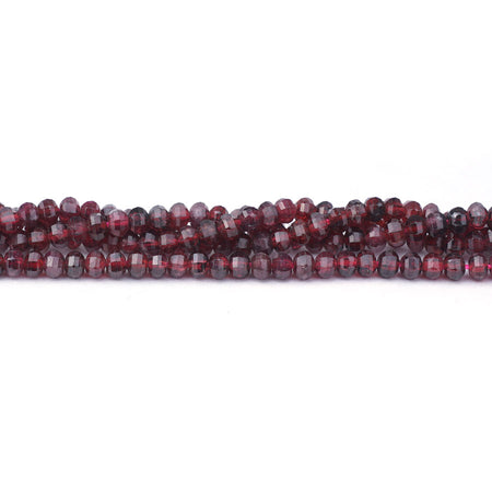 Red Garnet 4mm Lantern Faceted - 15-16 Inch - Goody Beads