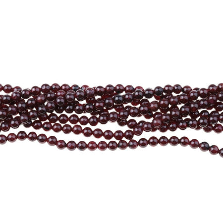 Red Garnet 4mm Round 15-16 Inch