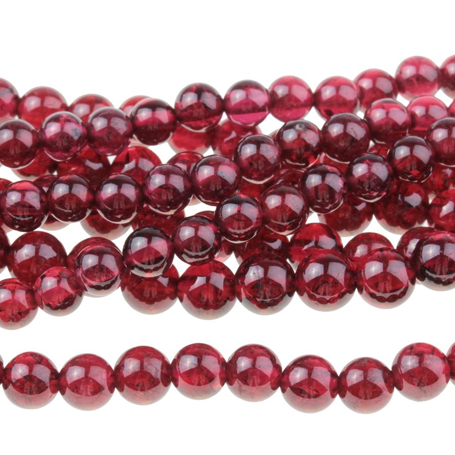 Red Garnet 4mm Round 8-Inch