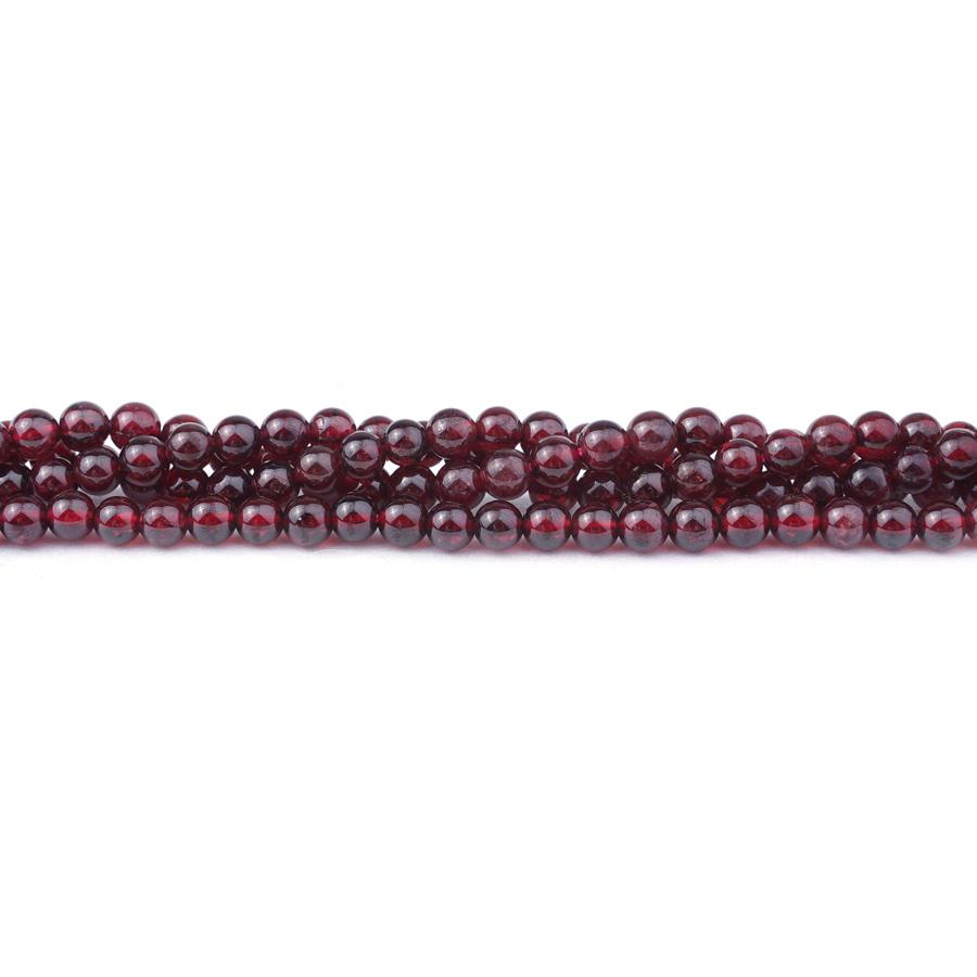 Red Garnet 4mm Natural Round A-Grade - 15-16 Inch