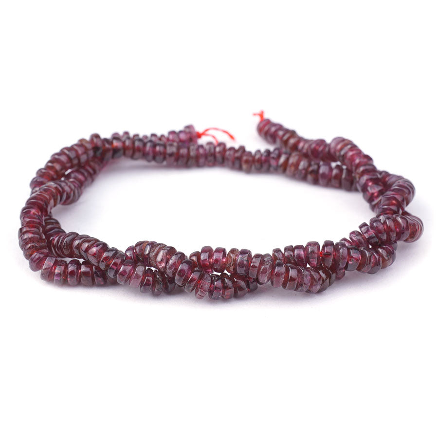 Red Garnet 5X2mm Edge Rondelle - Limited Editions - Goody Beads