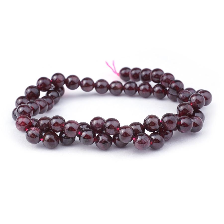 Red Garnet 6mm Natural Round A-Grade - 15-16 Inch