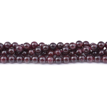 Red Garnet 6mm Natural Round A-Grade - 15-16 Inch