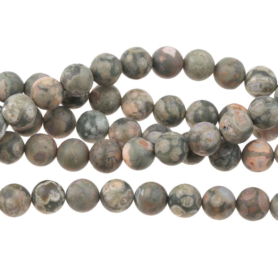 MATTE Rhyolite 8mm Round 15-16 Inch