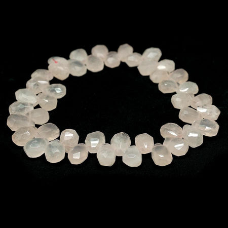 Rose Quartz Top Drill 13x18mm Drop - 15-16 Inch