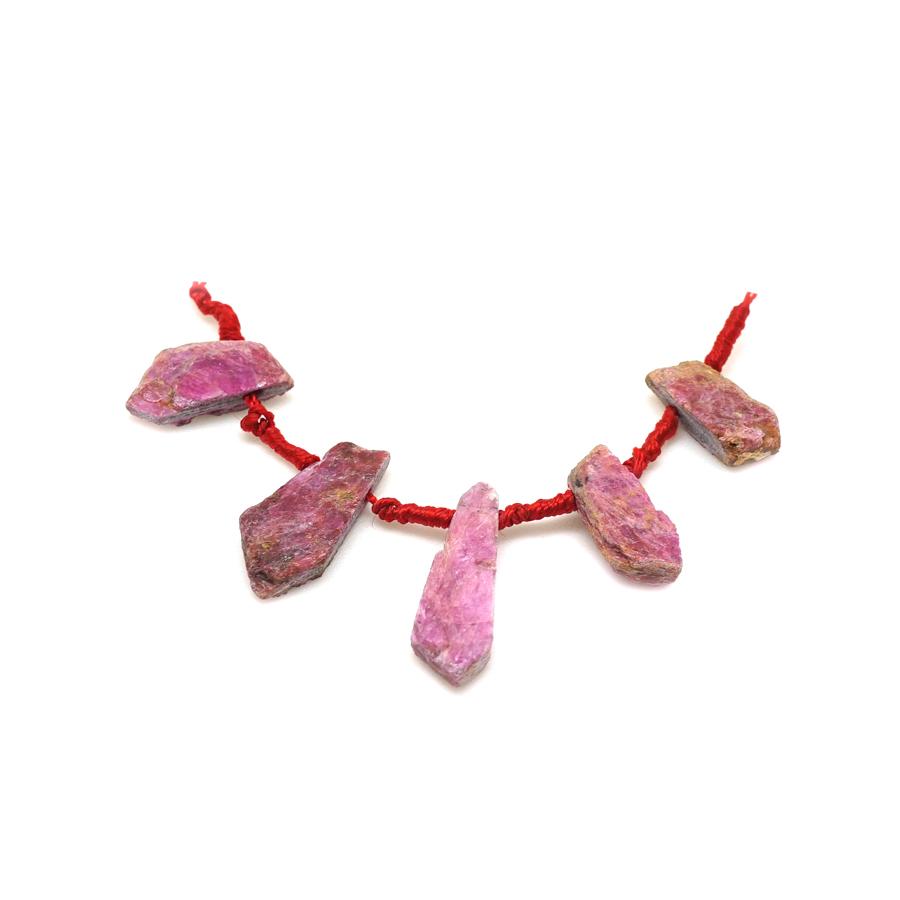 Ruby 6x17-8x20mm 5pc Rough Daggers