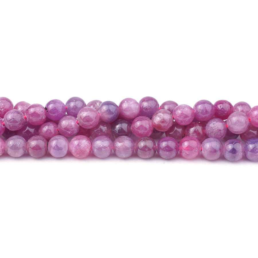 6mm Ruby Natural Round A Grade - 15-16 Inch - Goody Beads