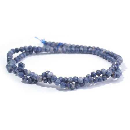 Sapphire 3mm Rondelle Faceted - 15-16 Inch - Goody Beads