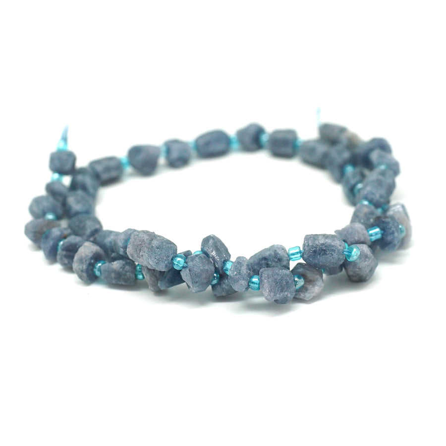 Sapphire Blue, Rough 4-7mm Nugget - 15-16 Inch - Goody Beads