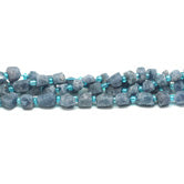 Sapphire Blue, Rough 4-7mm Nugget - 15-16 Inch - Goody Beads