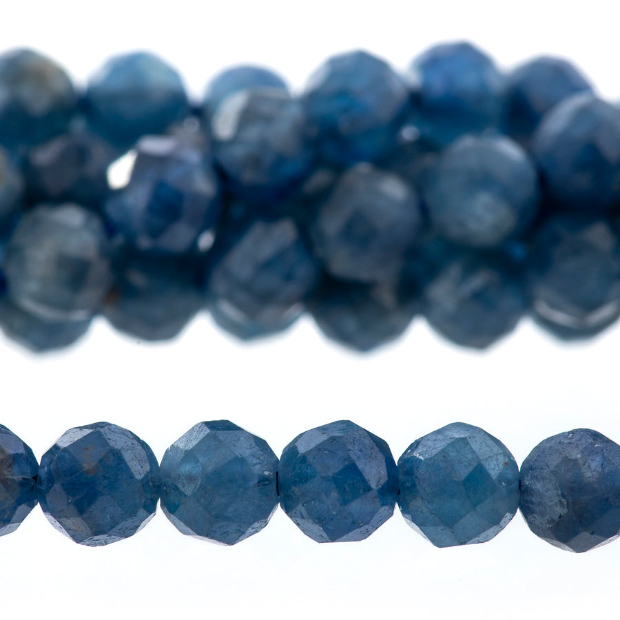 Sapphire 4mm Round Faceted AA Grade - 15-16 Inch - Goody Beads