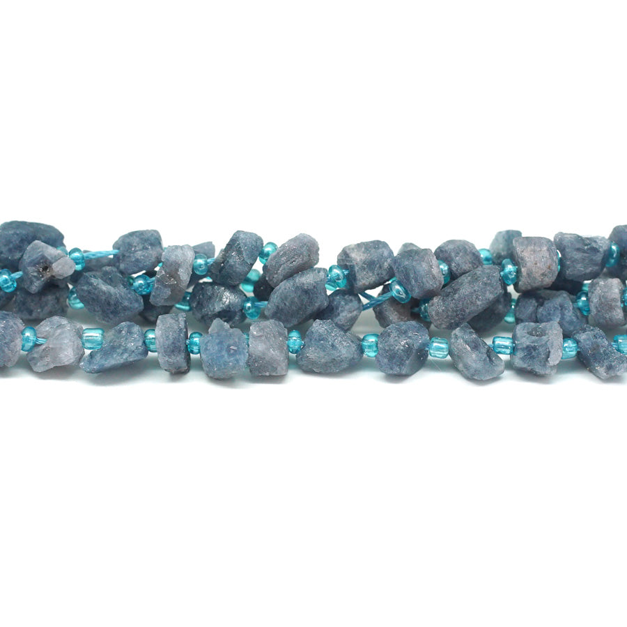 Sapphire Blue, Rough 7-9mm Nugget - 15-16 Inch - Goody Beads