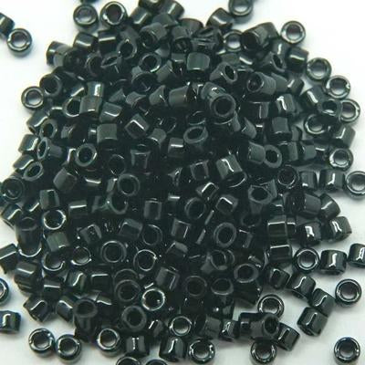 DB010 11/0 Black Opaque Miyuki Delica Seed Beads Tube - Goody Beads