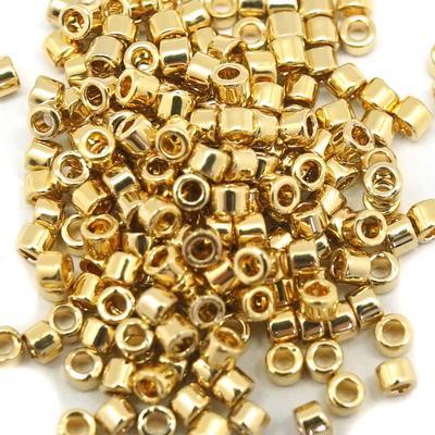 DB034 11/0 24K Light Gold Plated Miyuki Delica Seed Beads Tube