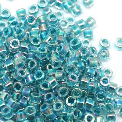 DB058 11/0 Lined Light Blue AB Miyuki Delica Seed Beads Tube - Goody Beads