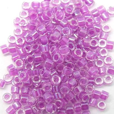 DB073 11/0 Lined Lilac AB Miyuki Delica Seed Beads Tube - Goody Beads