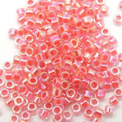 DB075 11/0 Lined Dark Rose Miyuki Delica Seed Beads Tube - Goody Beads