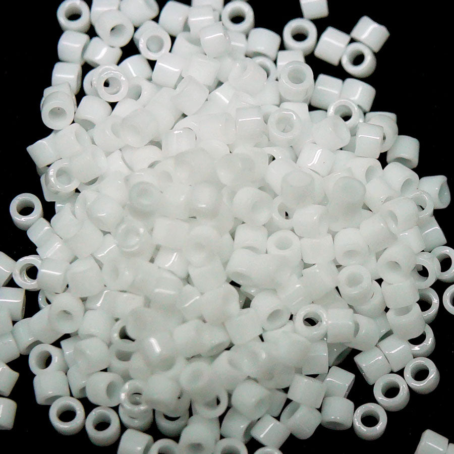 DB200 11/0 Opaque Chalk White Miyuki Delica Seed Beads Tube - Goody Beads