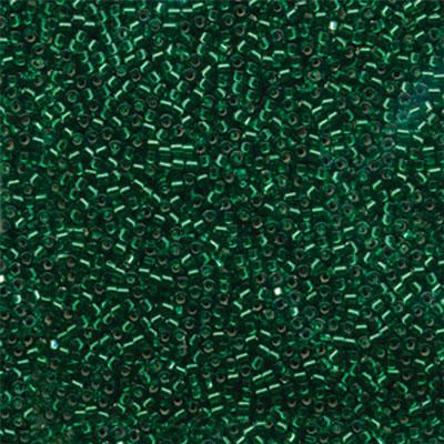 DB605 11/0 Silver Lined Emerald Miyuki Delica Seed Beads Tube - Goody Beads