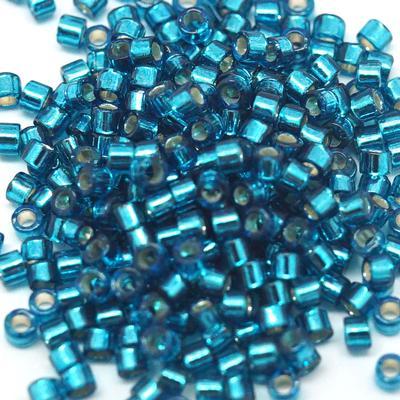 DB608 11/0 Silver Lined Blue Zircon Dyed Miyuki Delica Seed Beads Tube - Goody Beads