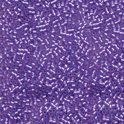 DB694 11/0 Silver Lined Semi Matte Purple Dyed Miyuki Delica Seed Beads Tube - Goody Beads