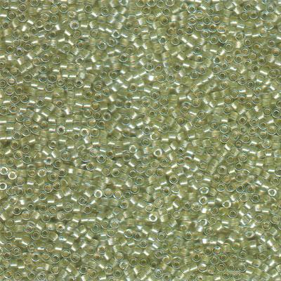 DB903 11/0 Sparkling Peridot Lined Crystal Miyuki Delica Seed Beads Tube - Goody Beads