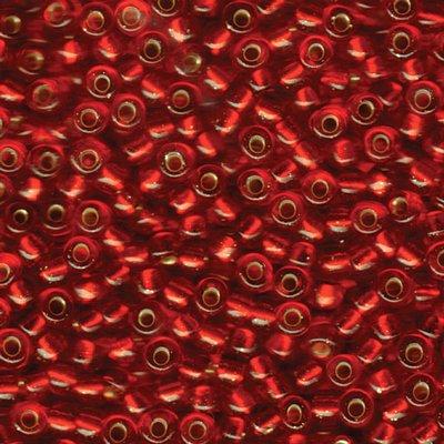 6-9141S Silver Lined Red Miyuki Seed Beads Tube - Goody Beads