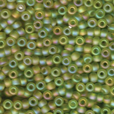 6-9143FR Matte Transparent Chartreuse AB Miyuki Seed Beads Tube - Goody Beads