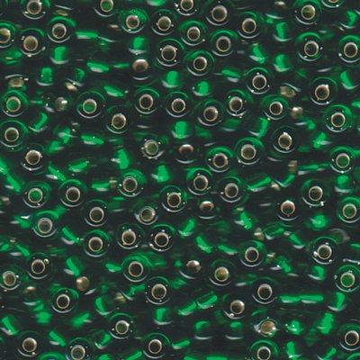 6-9146S Silver-Lined Green Seed Beads Tube - Goody Beads