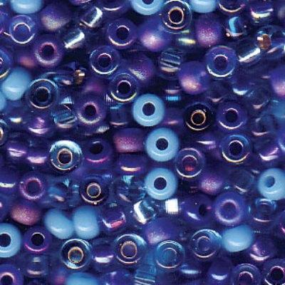 8-9MIX02 Blue Mix Size 8 Miyuki Seed Beads Tube - Goody Beads