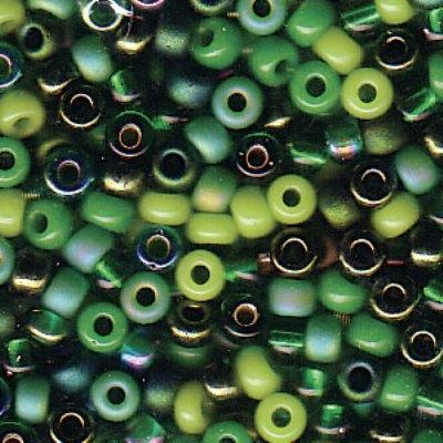 Green Mix Size 8 Miyuki Seed Beads Tube - Goody Beads