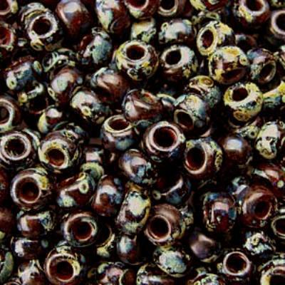 6-94504 Picasso Garnet Transparent Miyuki Seed Beads Tube - Goody Beads