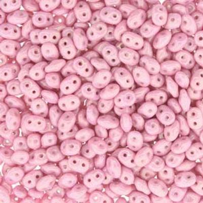 DU0503000-14494 Chalk Lila Luster SuperDuo Two Hole Czech Seed Beads Tube - Goody Beads