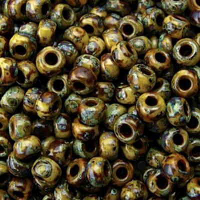 6-94517 Picasso Brown Tan Matte Miyuki Seed Beads Tube - Goody Beads