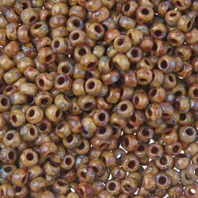 8-94517 Picasso Brown Tan Matte Miyuki Seed Beads Tube - Goody Beads