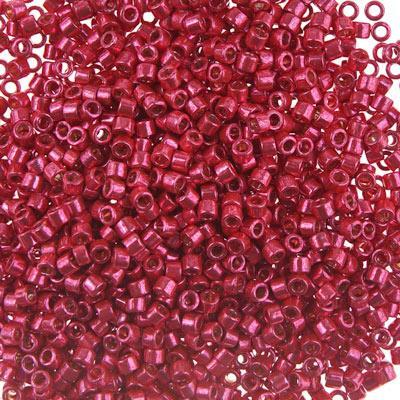 DB1841 11/0 Light Cranberry Delica Duracoat Galvanized Seed Beads Tube