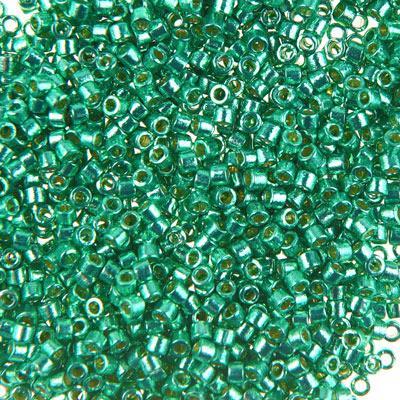 DB1844 11/0 Dark Mint Green Delica Duracoat Galvanized Seed Beads Tube - Goody Beads