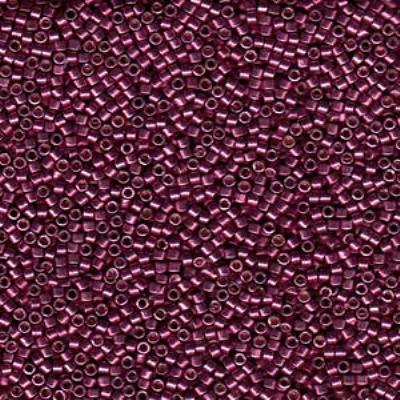 DB1849 11/0 Magenta Delica Duracoat Galvanized Seed Beads Tube - Goody Beads