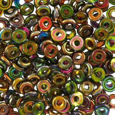 OB2400030-95300 Magic Copper Czech Glass O Beads - Goody Beads